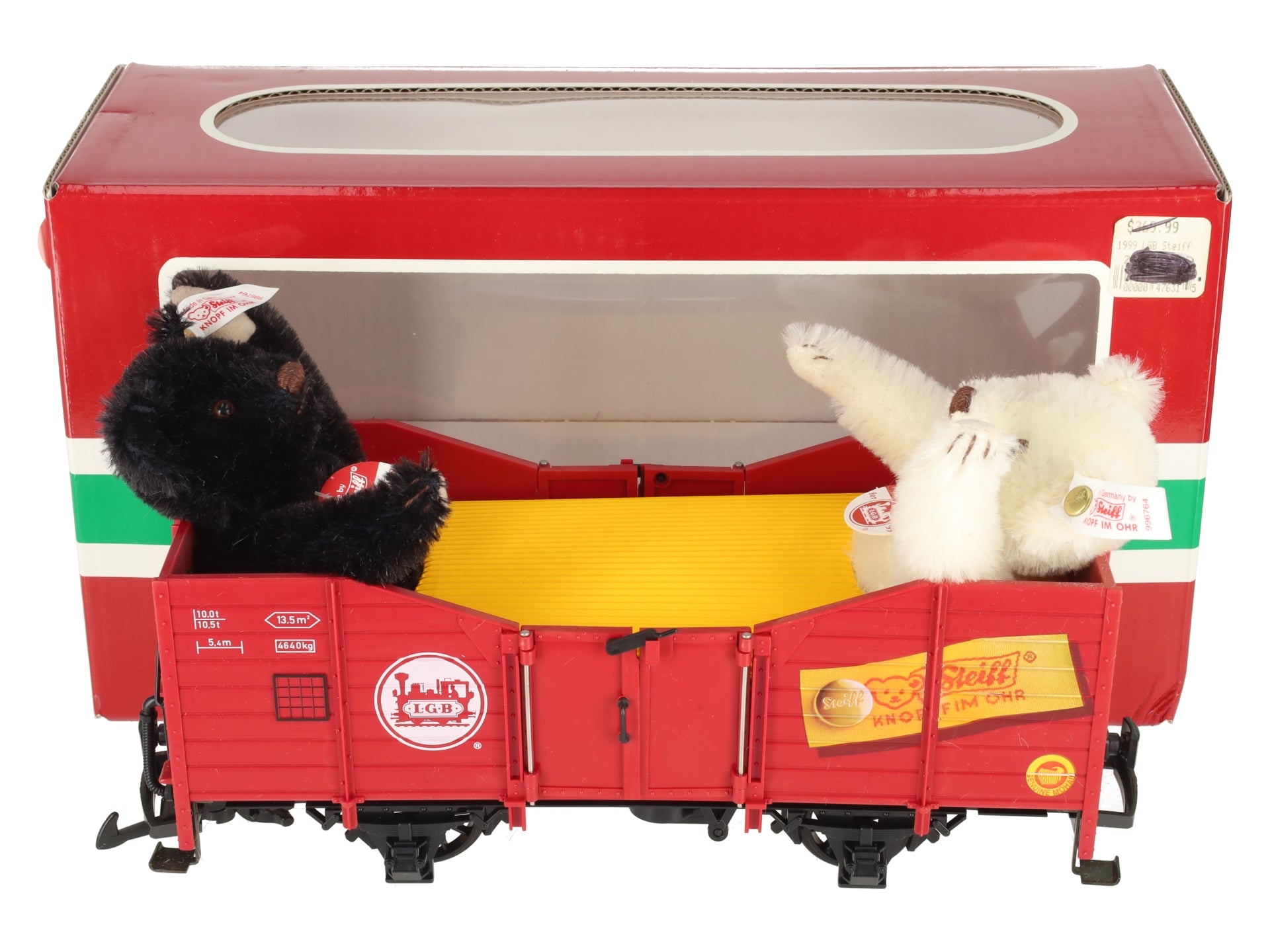 LGB 41220 G Gauge Gondola with 2 Steiff Bears LN/Box