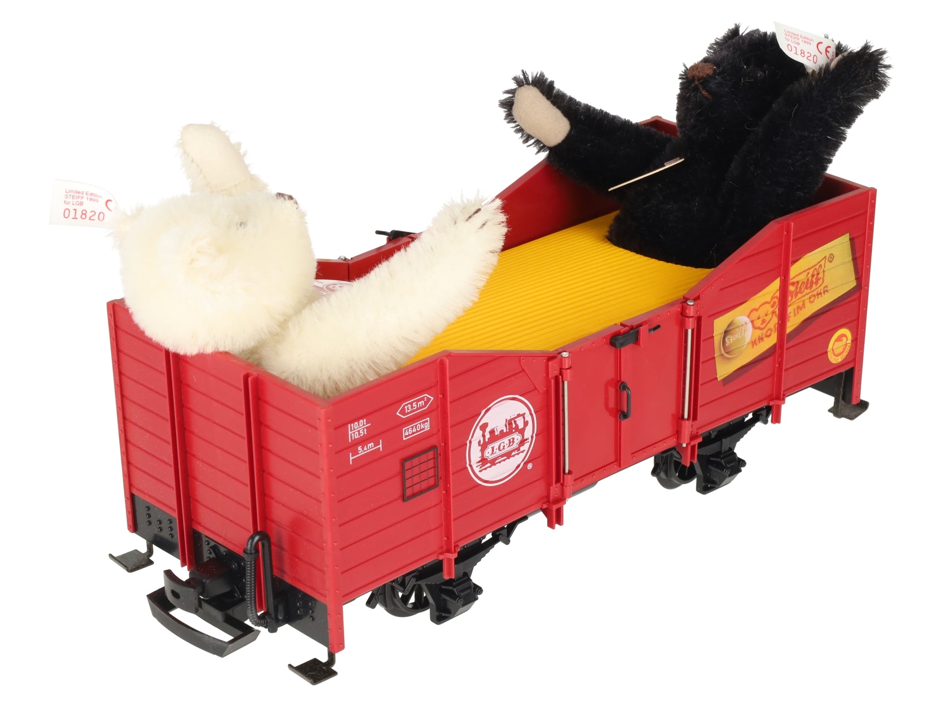LGB 41220 G Gauge Gondola with 2 Steiff Bears LN/Box