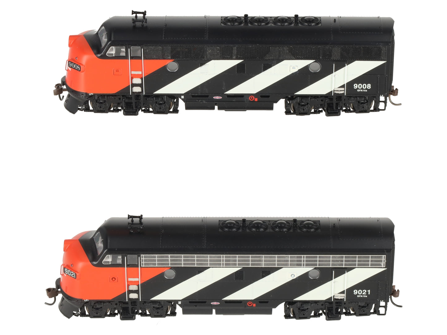 Athearn G2626 HO GTW F-3A/F-3A Diesel Locomotive Set #9021 & #9008 EX/Box