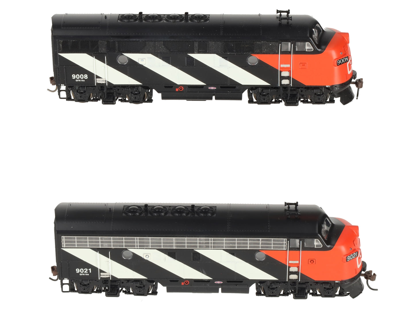 Athearn G2626 HO GTW F-3A/F-3A Diesel Locomotive Set #9021 & #9008 EX/Box