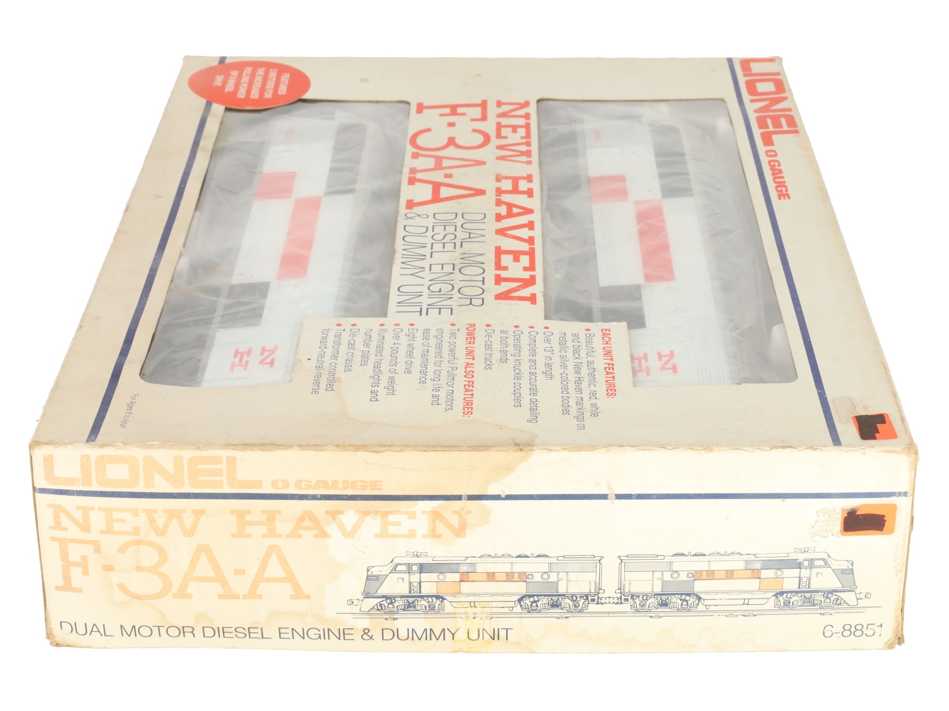 Lionel 6-8851 O Gauge New Haven F3 AA Diesel Locomotive Set #8851/8852 LN/Box