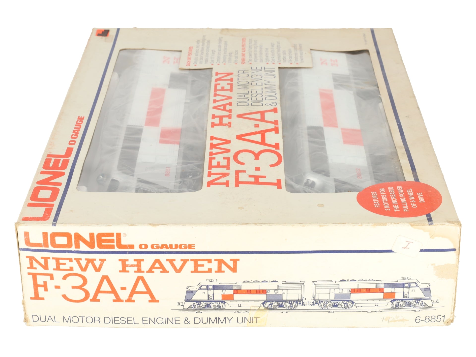 Lionel 6-8851 O Gauge New Haven F3 AA Diesel Locomotive Set #8851/8852 LN/Box