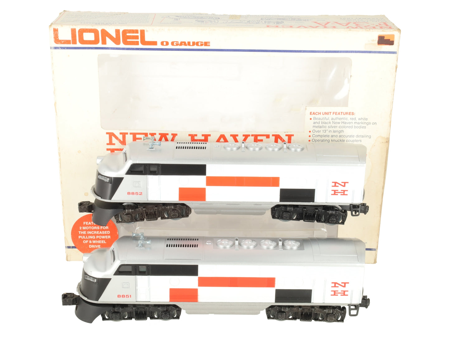 Lionel 6-8851 O Gauge New Haven F3 AA Diesel Locomotive Set #8851/8852 LN/Box