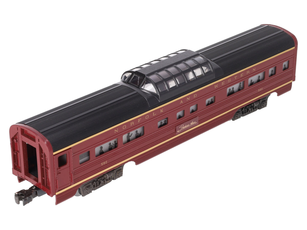 Lionel 6-9567 O Gauge Norfolk & Western Aluminum Vista Dome Car #582 LN/Box