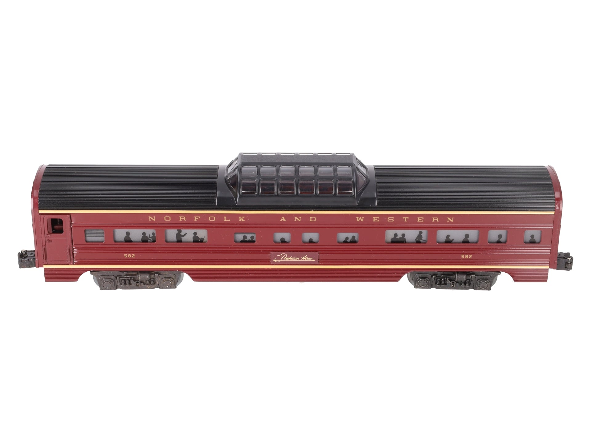 Lionel 6-9567 O Gauge Norfolk & Western Aluminum Vista Dome Car #582 EX/Box