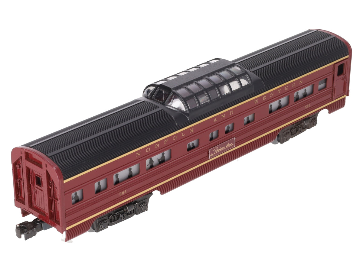 Lionel 6-9567 O Gauge Norfolk & Western Aluminum Vista Dome Car #582 LN/Box