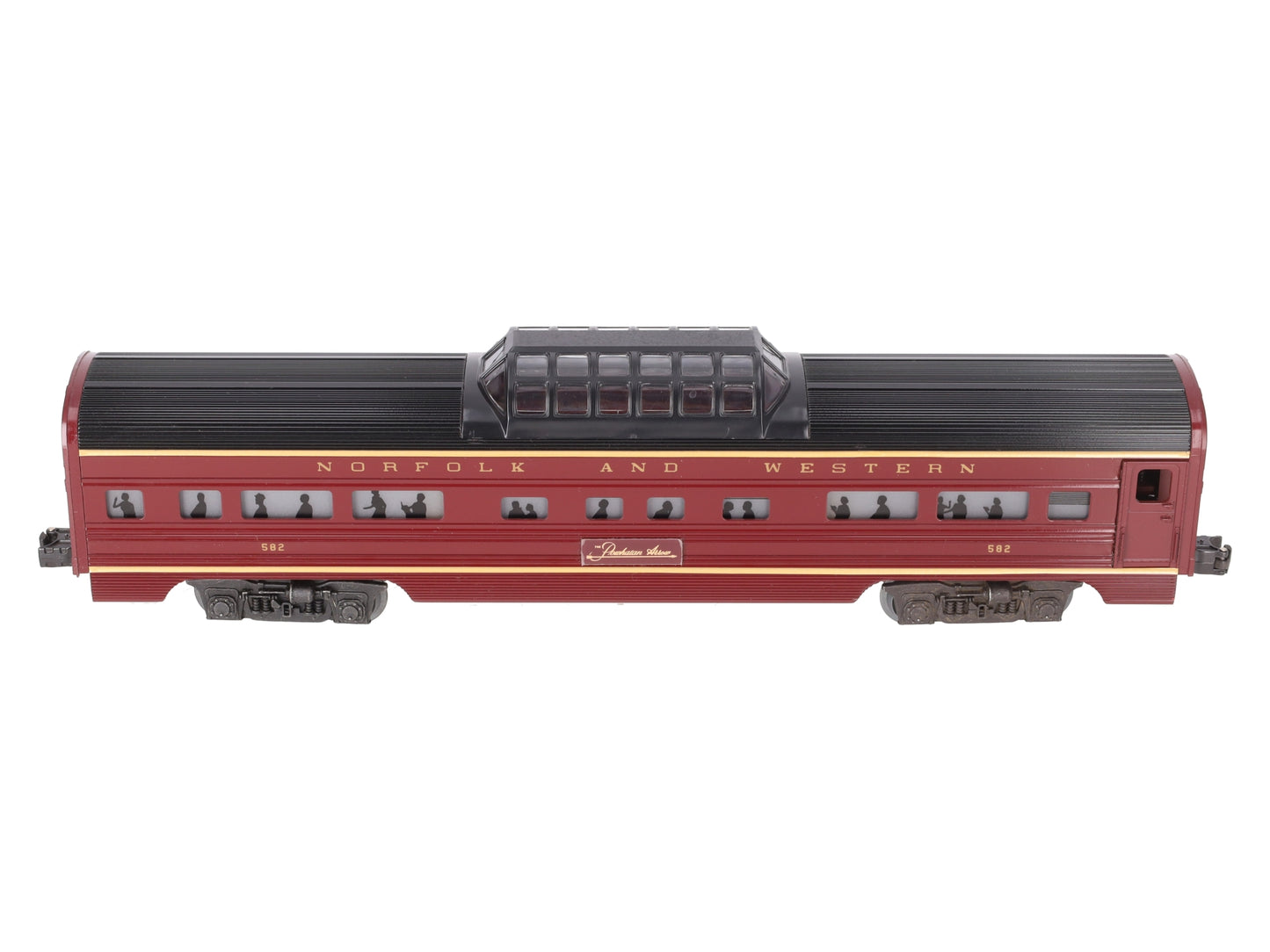 Lionel 6-9567 O Gauge Norfolk & Western Aluminum Vista Dome Car #582 EX/Box