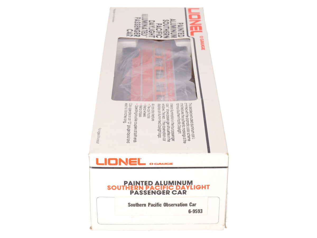 Lionel 6-9593 O Gauge Southern Pacific Daylight Aluminum Observation Car LN/Box