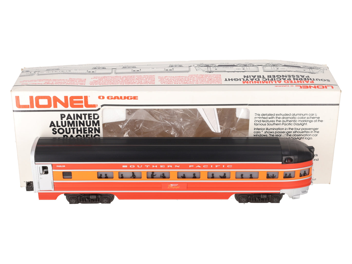Lionel 6-9593 O Gauge Southern Pacific Daylight Aluminum Observation Car EX/Box
