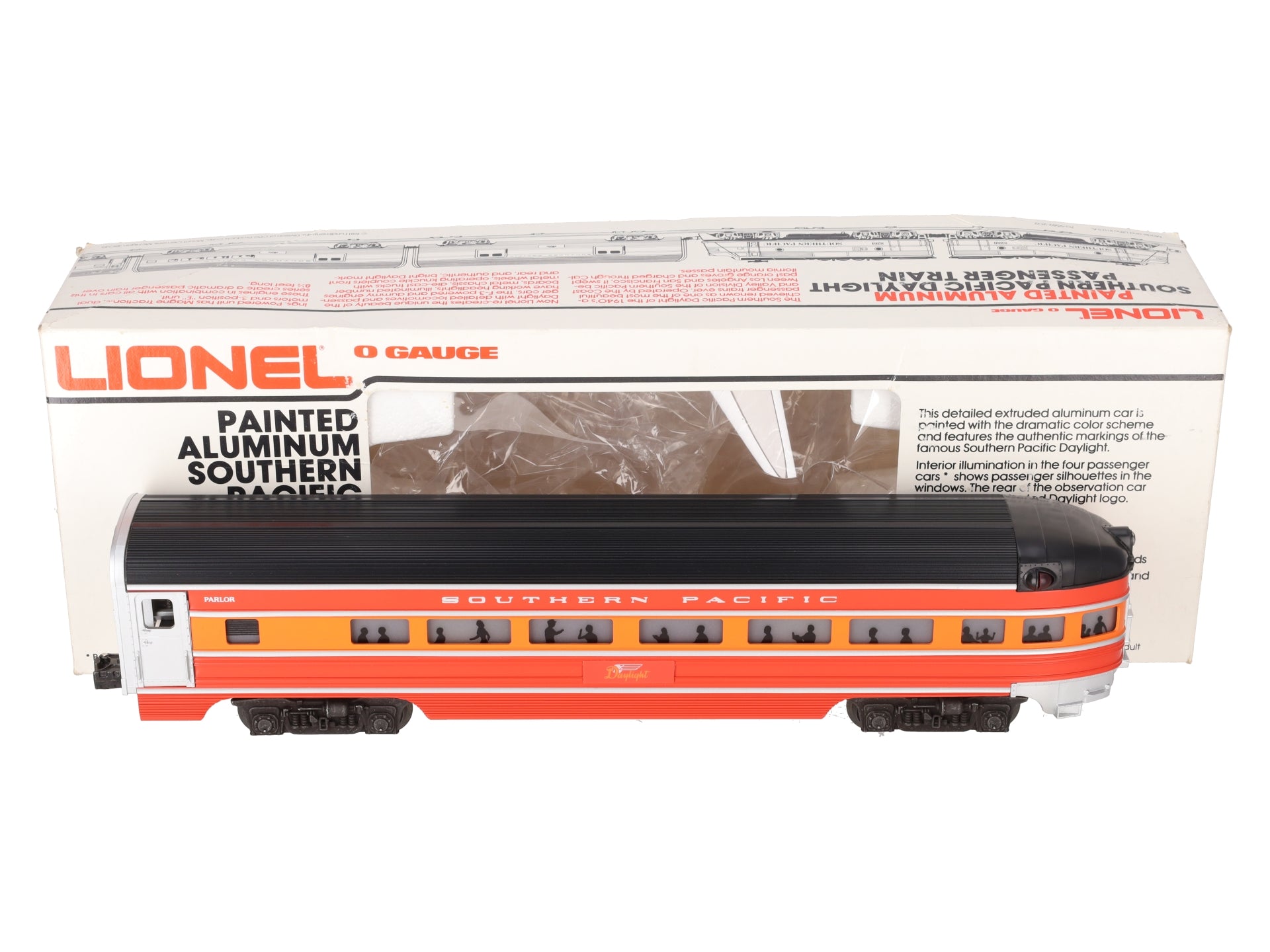 Lionel 6-9593 O Gauge Southern Pacific Daylight Aluminum Observation Car EX/Box