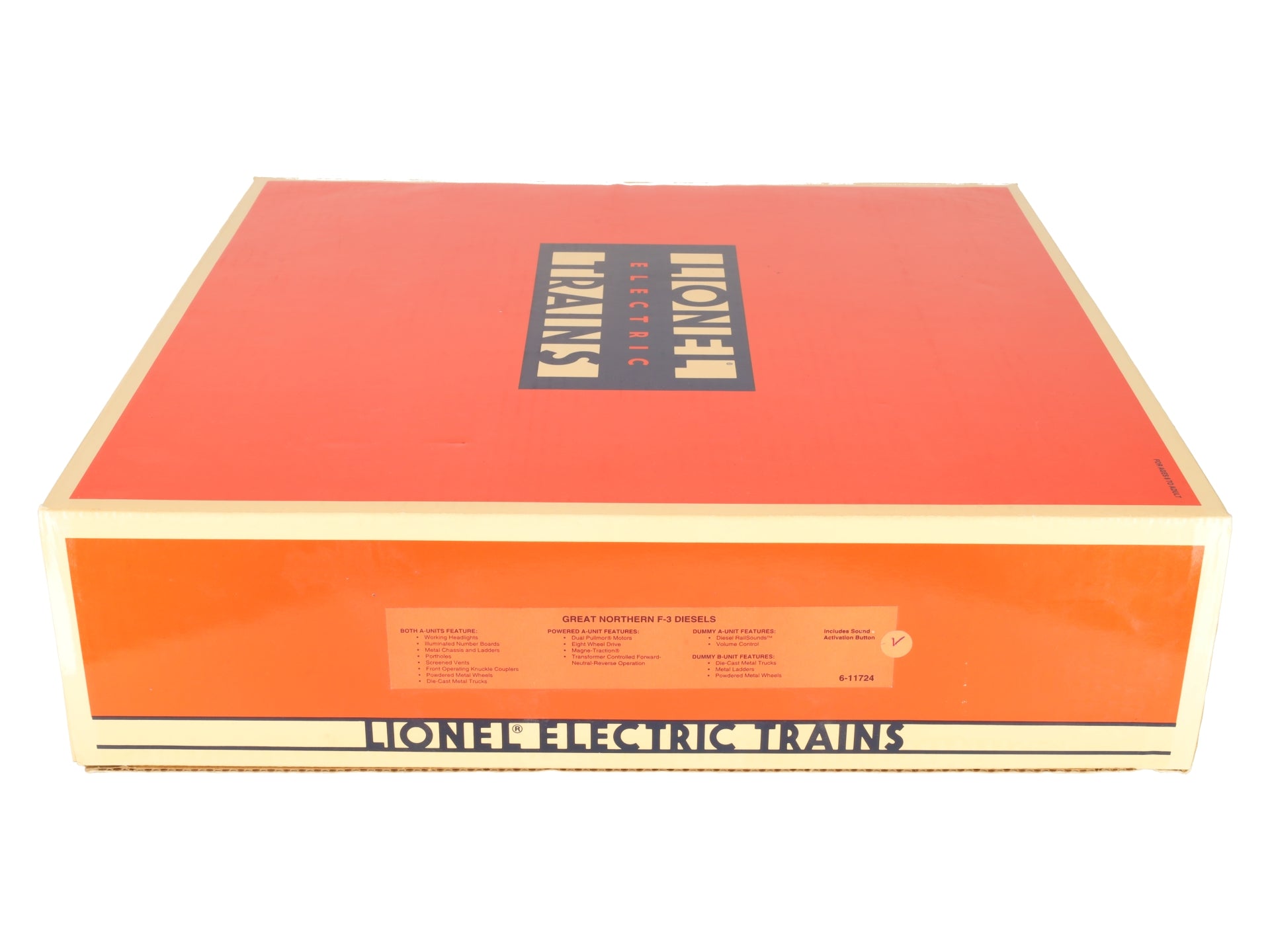 Lionel 6-11724 O Gauge Great Northern F3 ABA Diesel Locomotive Set LN/Box