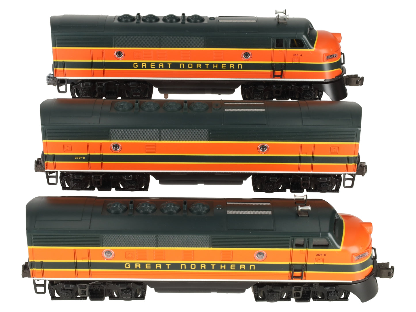 Lionel 6-11724 O Gauge Great Northern F3 ABA Diesel Locomotive Set LN/Box