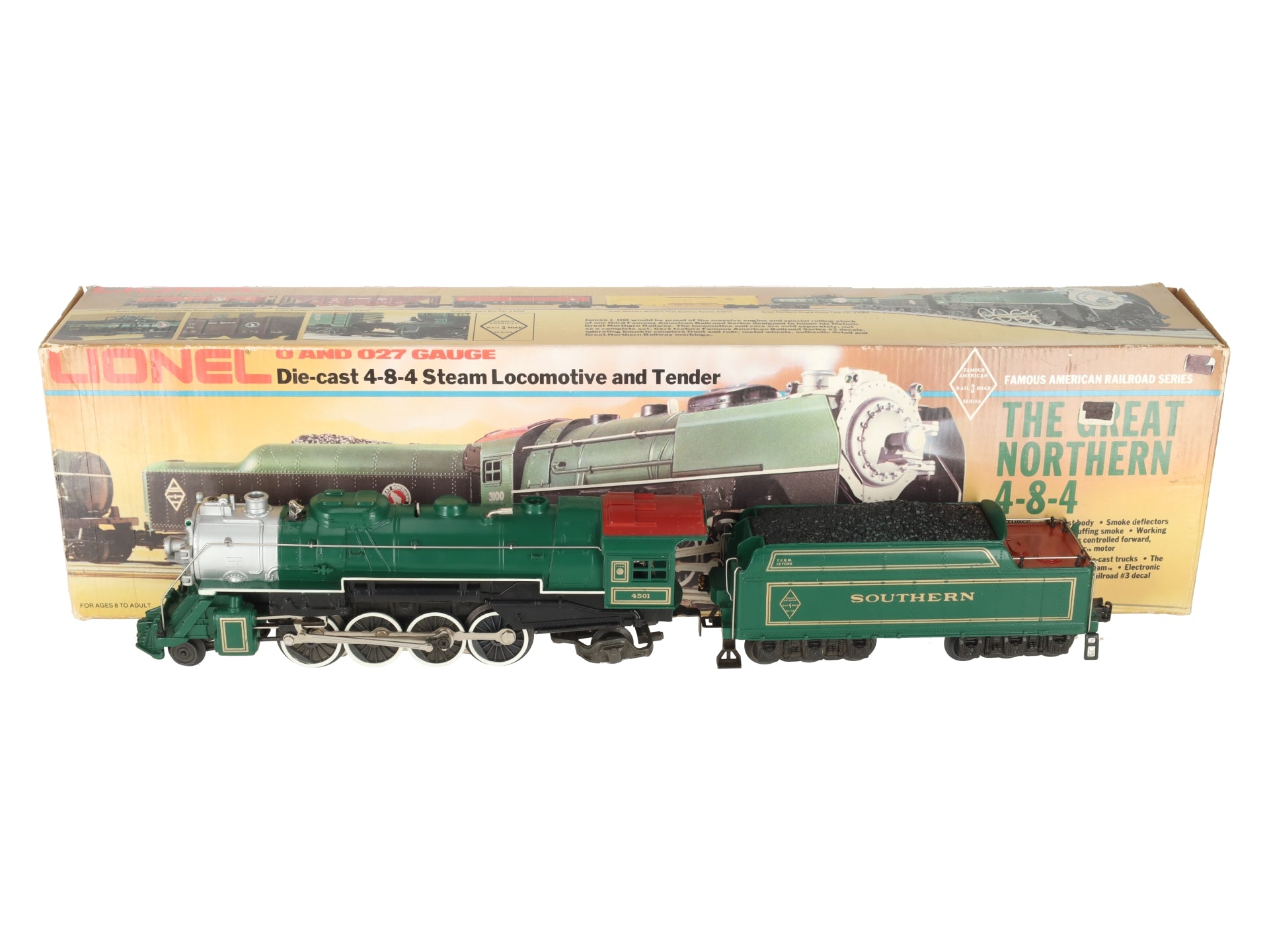 Lionel 6-3100 O Gauge Great Northern 4-8-4 Steam Locomotive & Tender LN/Box