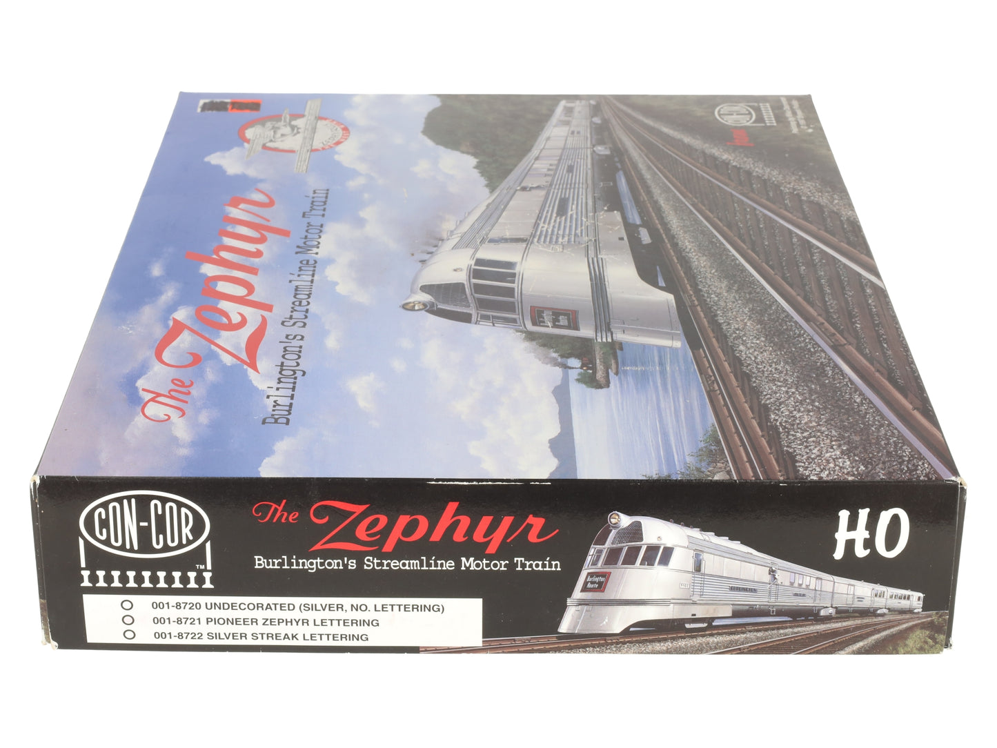 Con-Cor 001-8721 HO Burlington The Zephyr Streamline Motor Train Cars (Set of 3) LN/Box