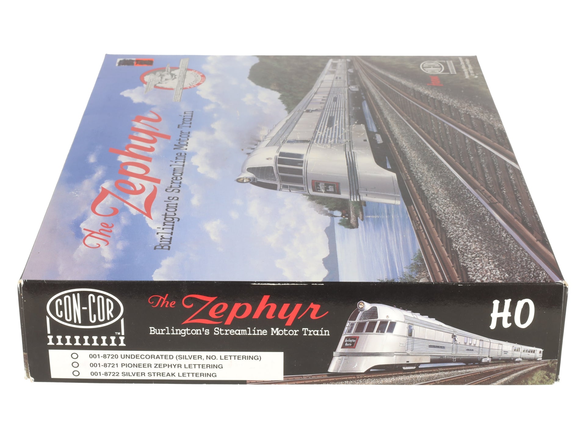 Con-Cor 001-8721 HO Burlington The Zephyr Streamline Motor Train Cars (Set of 3) LN/Box