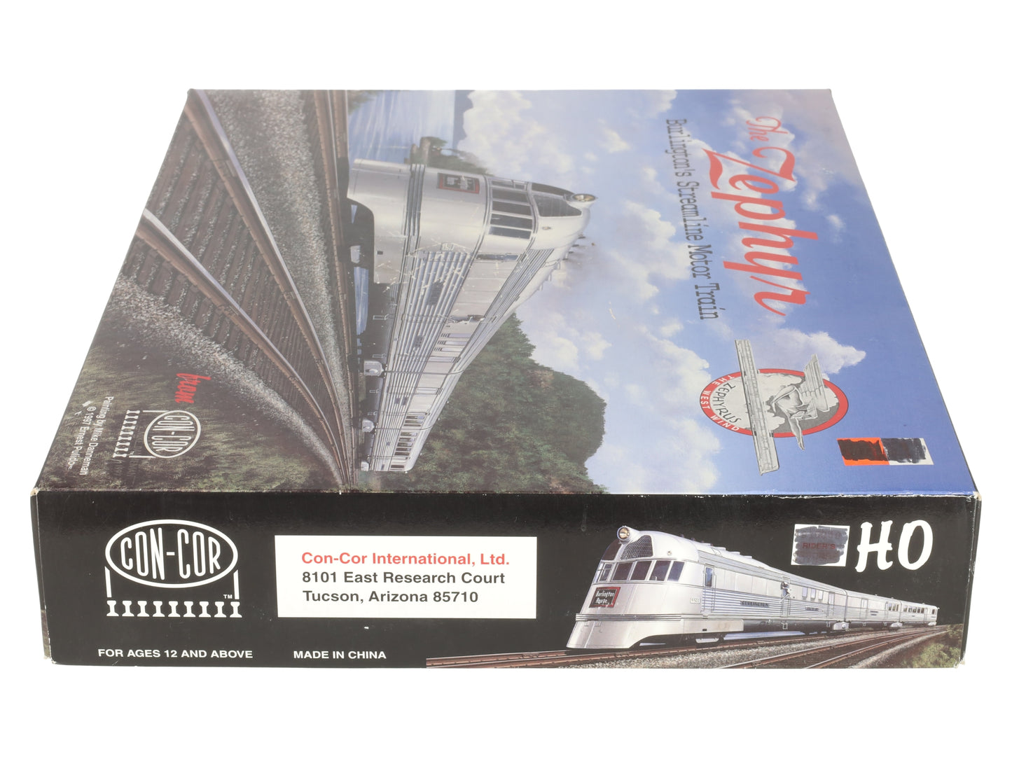 Con-Cor 001-8721 HO Burlington The Zephyr Streamline Motor Train Cars (Set of 3) LN/Box