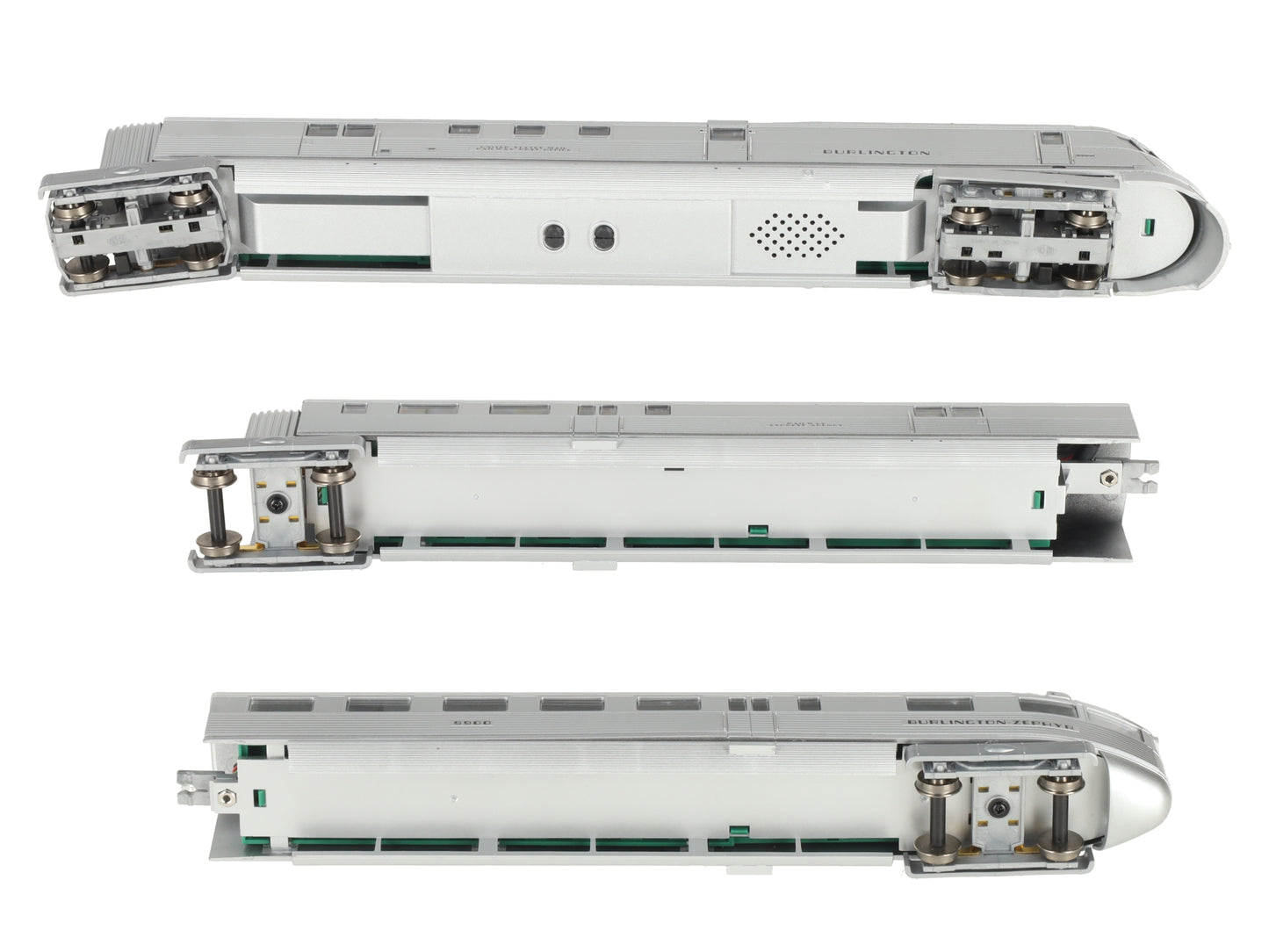 Con-Cor 001-8721 HO Burlington The Zephyr Streamline Motor Train Cars (Set of 3) LN/Box