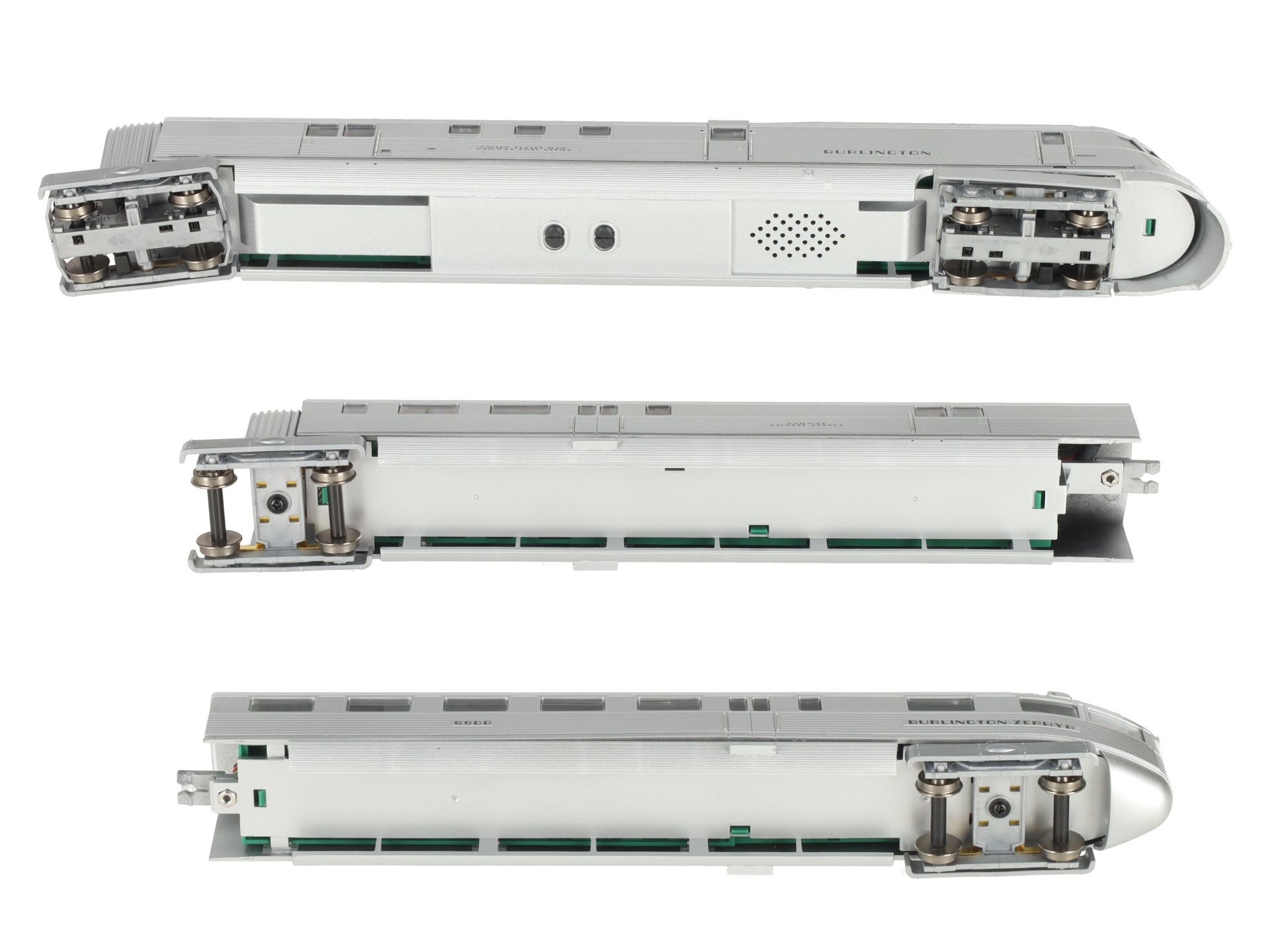Con-Cor 001-8721 HO Burlington The Zephyr Streamline Motor Train Cars (Set of 3) LN/Box