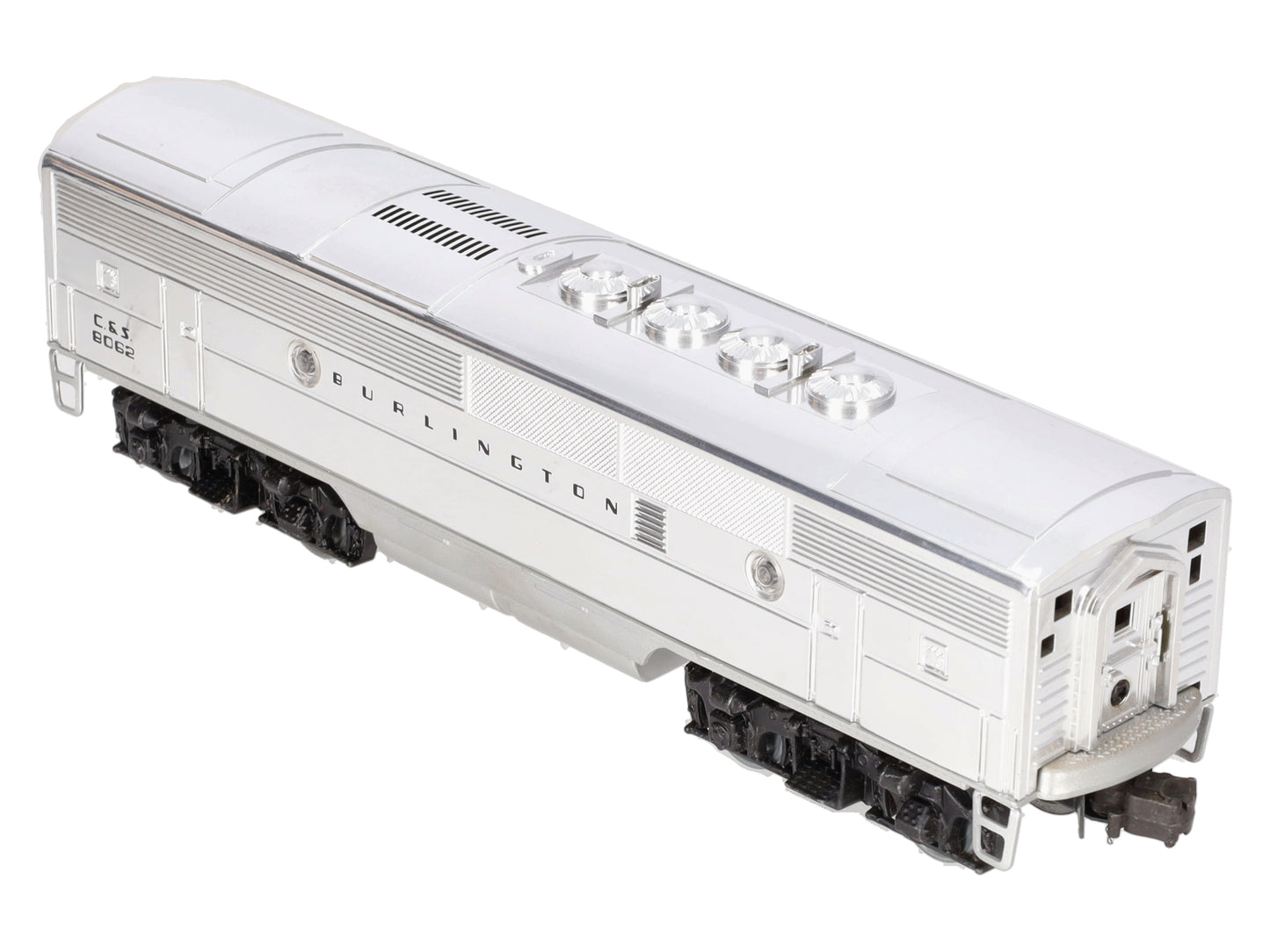 Lionel 6-8062 O Burlington F-3 B-Unit Chrome Non-Powered Diesel Locomotive #8062 EX/Box