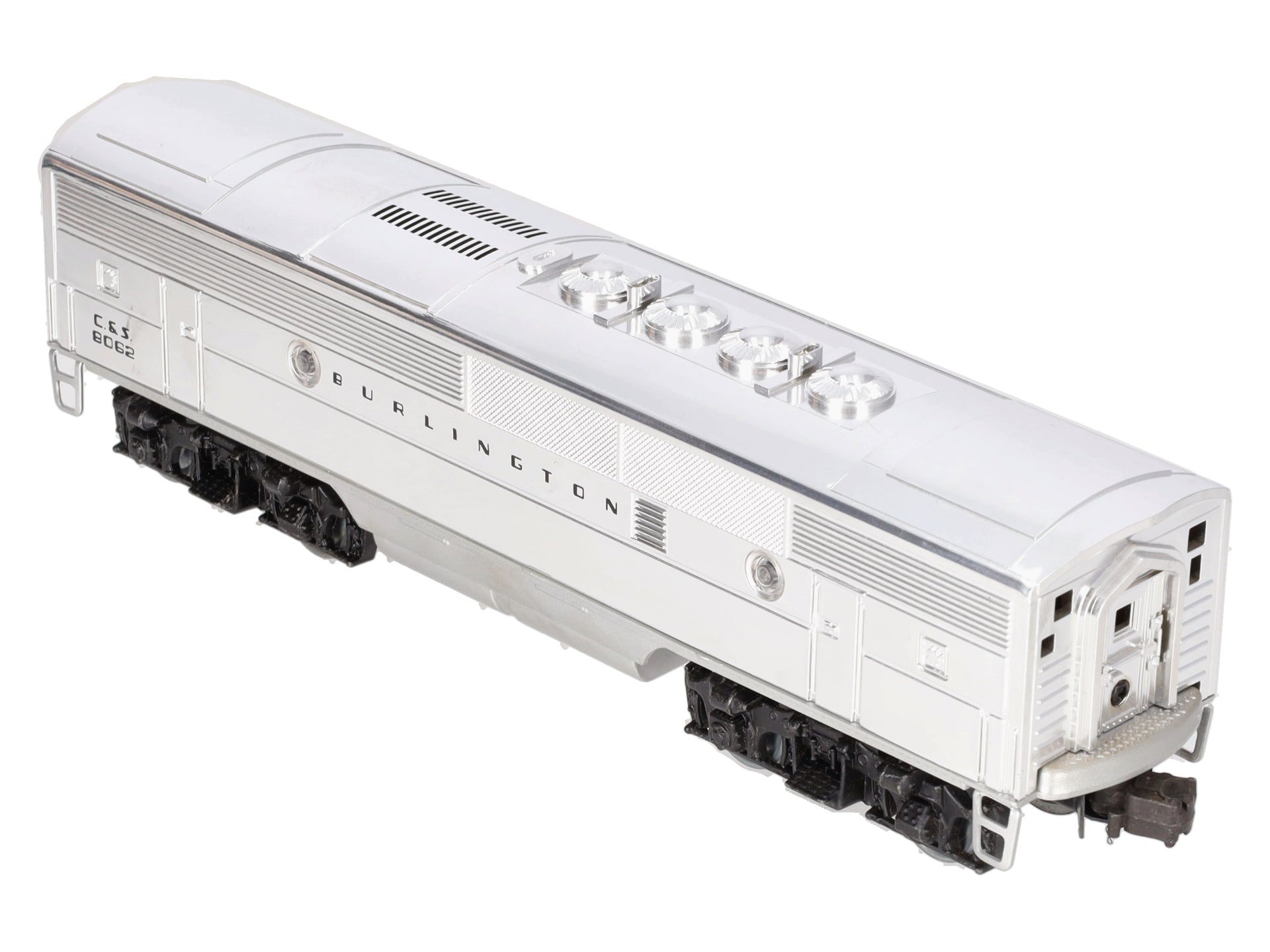 Lionel 6-8062 O Burlington F-3 B-Unit Chrome Non-Powered Diesel Locomotive #8062 EX/Box