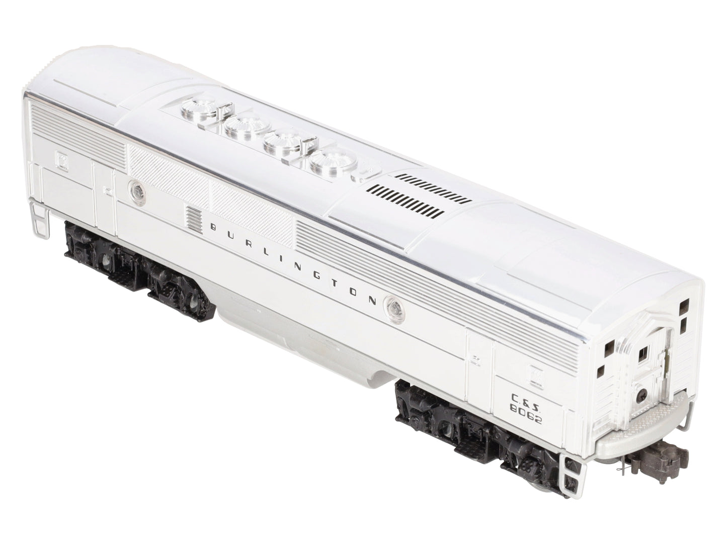 Lionel 6-8062 O Burlington F-3 B-Unit Chrome Non-Powered Diesel Locomotive #8062 EX/Box