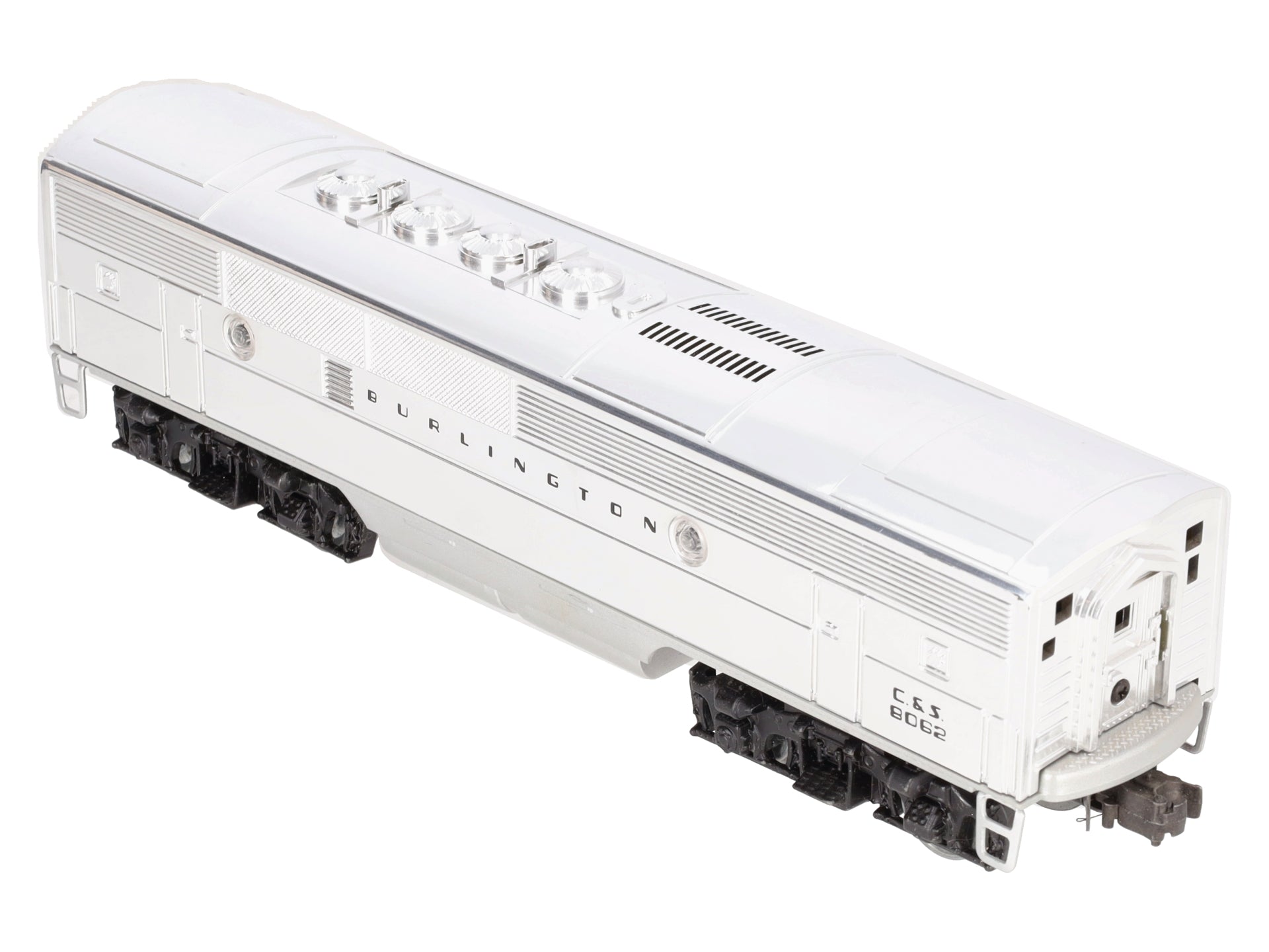 Lionel 6-8062 O Burlington F-3 B-Unit Chrome Non-Powered Diesel Locomotive #8062 EX/Box