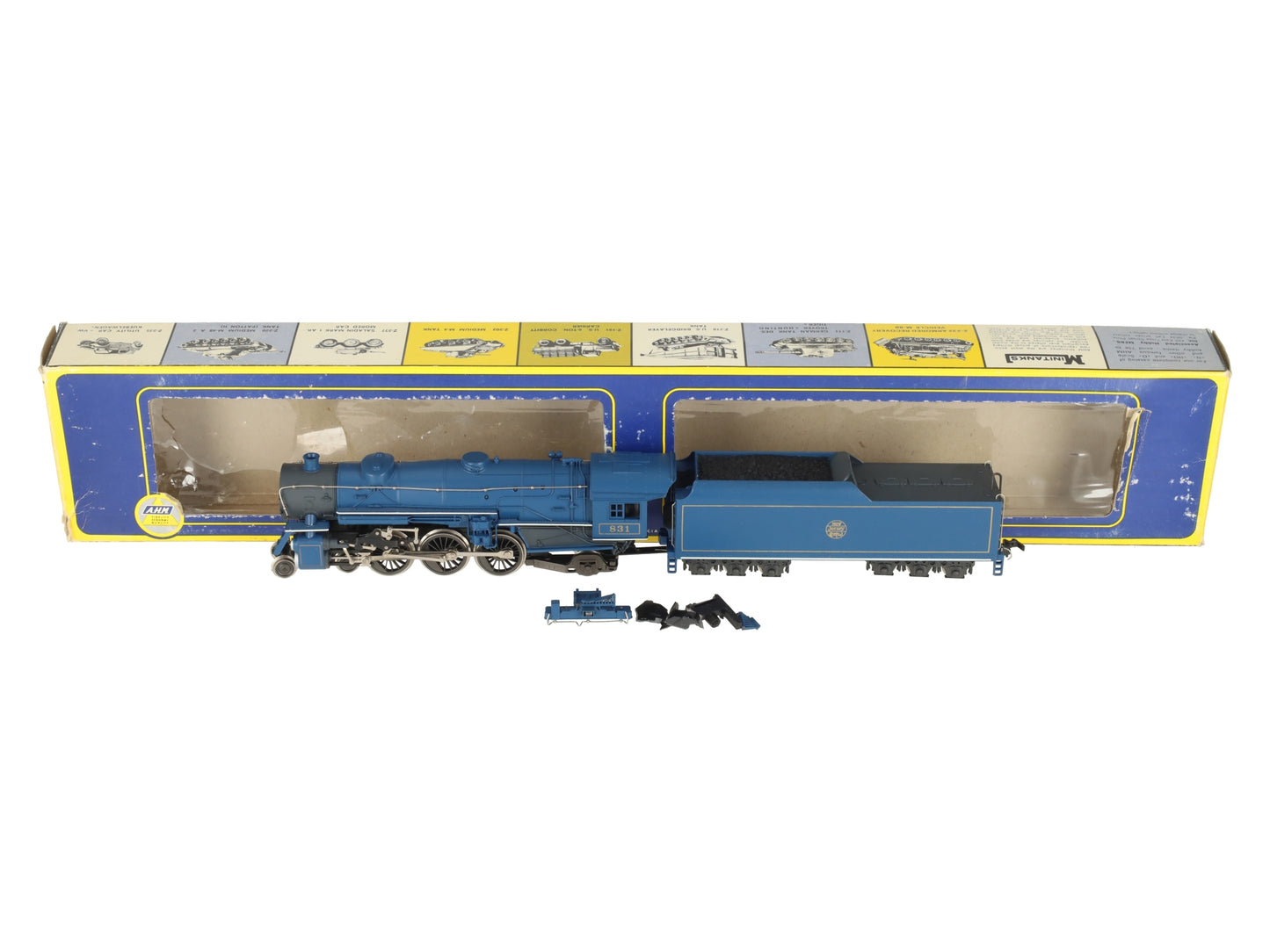 AHM 5087-10 HO CNJ 4-6-2 Steam Locomotive & Tender VG/Box