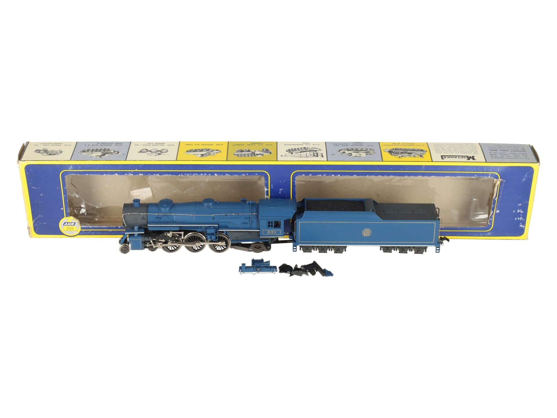 AHM 5087-10 HO CNJ 4-6-2 Steam Locomotive & Tender VG/Box
