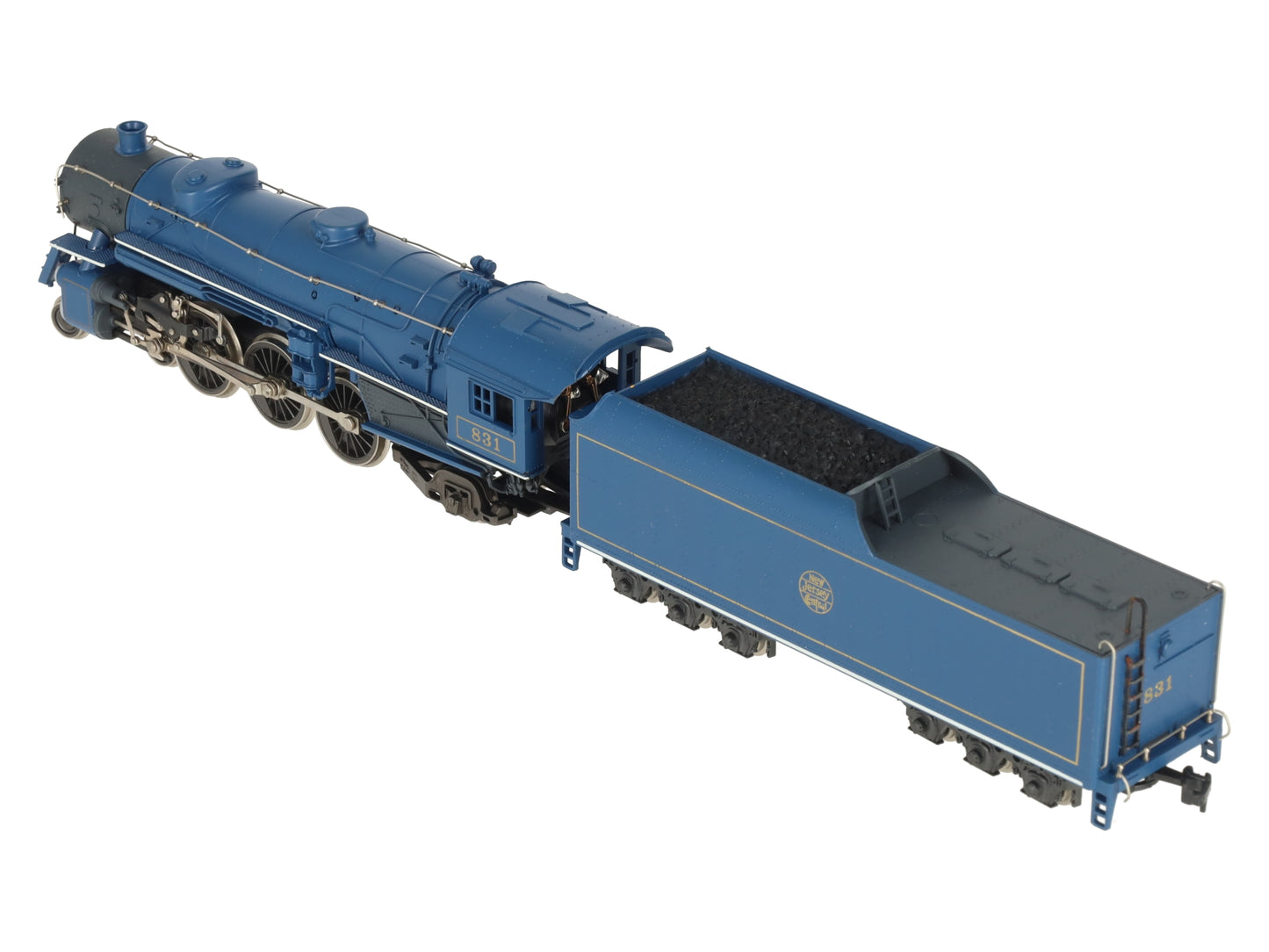 AHM 5087-10 HO CNJ 4-6-2 Steam Locomotive & Tender VG/Box