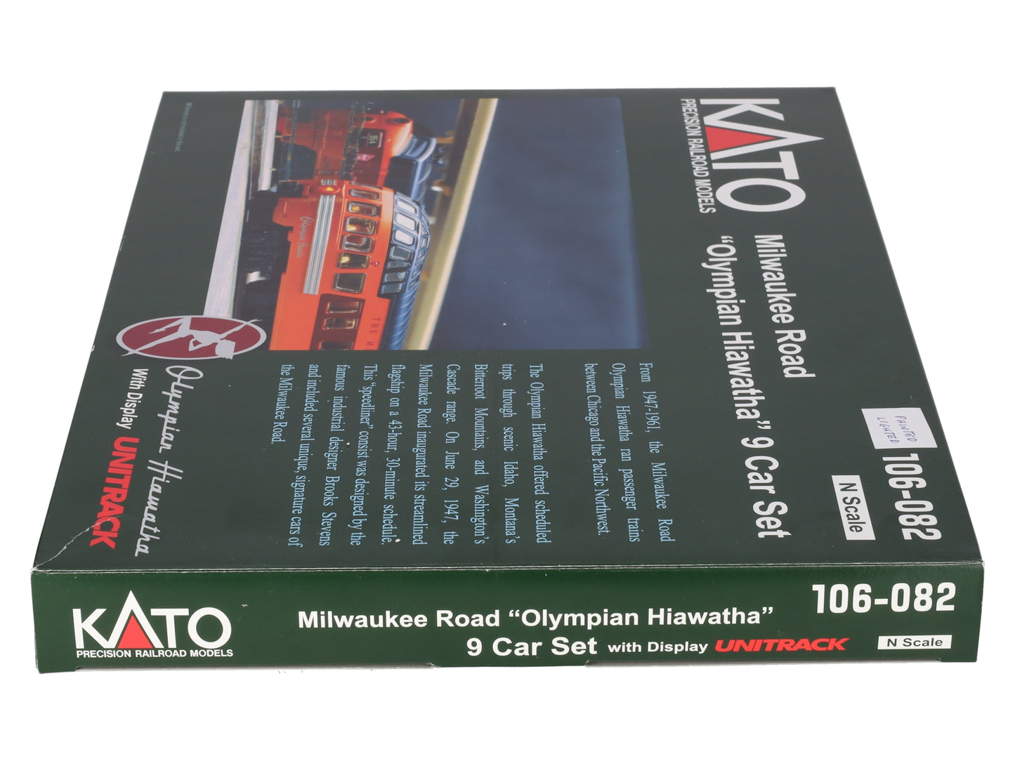 Kato 106-082 N Custom MILW Road Olympian Hiawatha Passenger Car Set (Set of 9)/Box