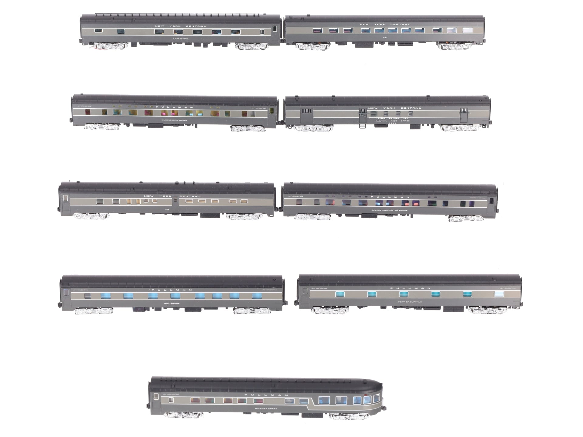 Kato 106-100-1 N Custom NYC 20th Century Limited Passenger Car (Set of 9)/Box