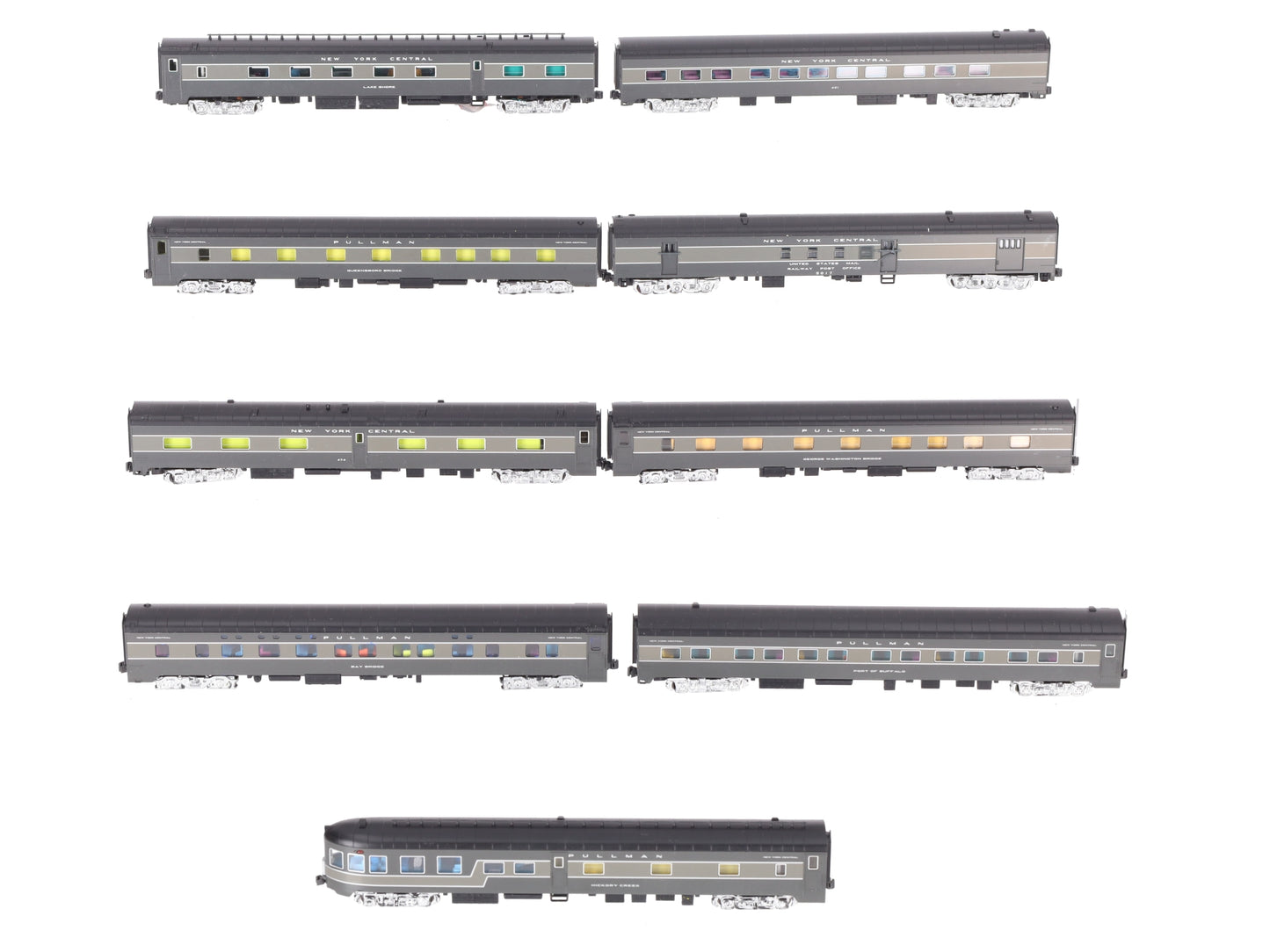 Kato 106-100-1 N Custom NYC 20th Century Limited Passenger Car (Set of 9)/Box
