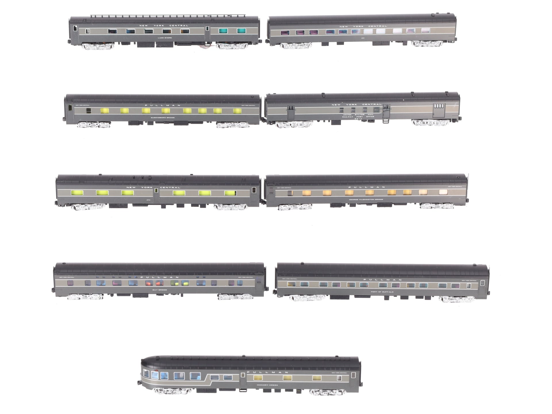 Kato 106-100-1 N Custom NYC 20th Century Limited Passenger Car (Set of 9)/Box