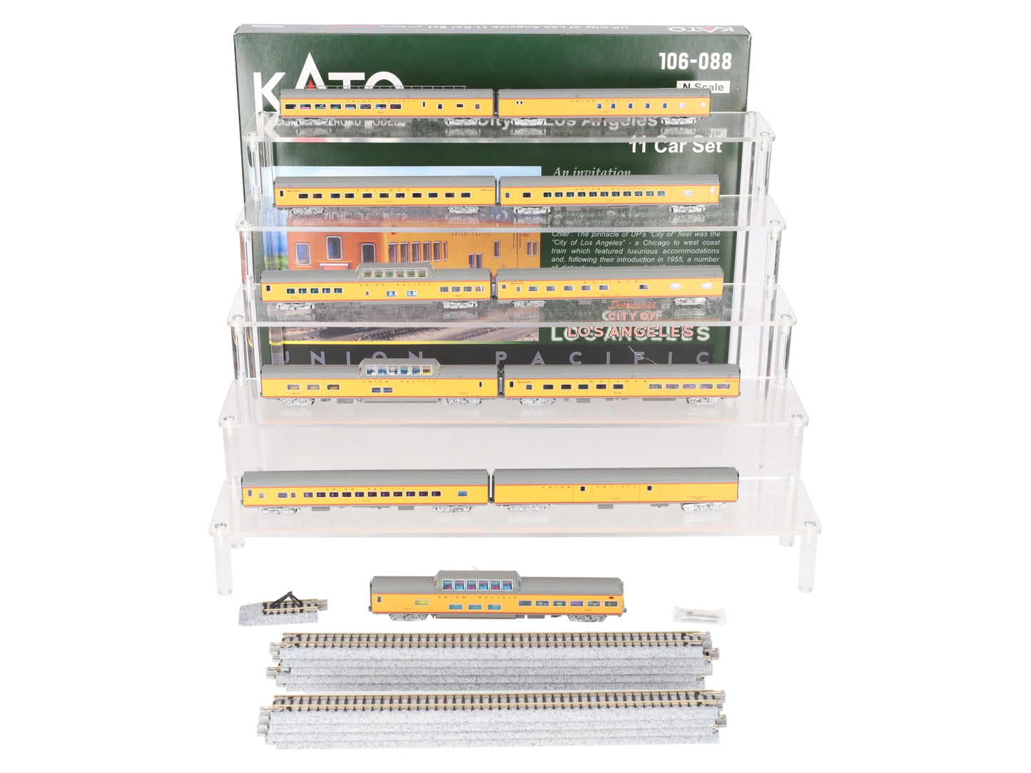Kato 106-088 N Custom UP City of Los Angeles Passenger Car (Set of 11)/Box
