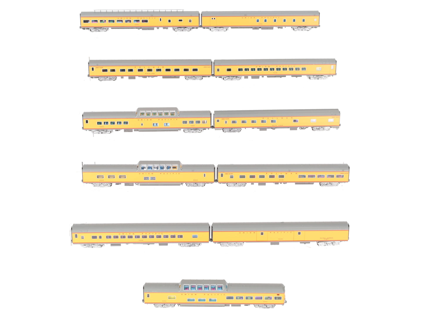 Kato 106-088 N Custom UP City of Los Angeles Passenger Car (Set of 11)/Box