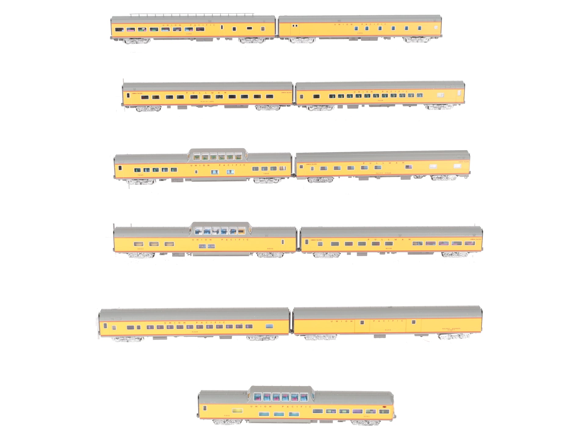 Kato 106-088 N Custom UP City of Los Angeles Passenger Car (Set of 11)/Box