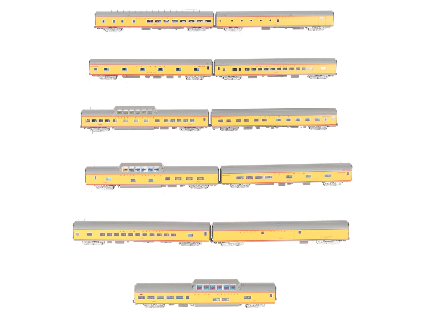 Kato 106-088 N Custom UP City of Los Angeles Passenger Car (Set of 11)/Box