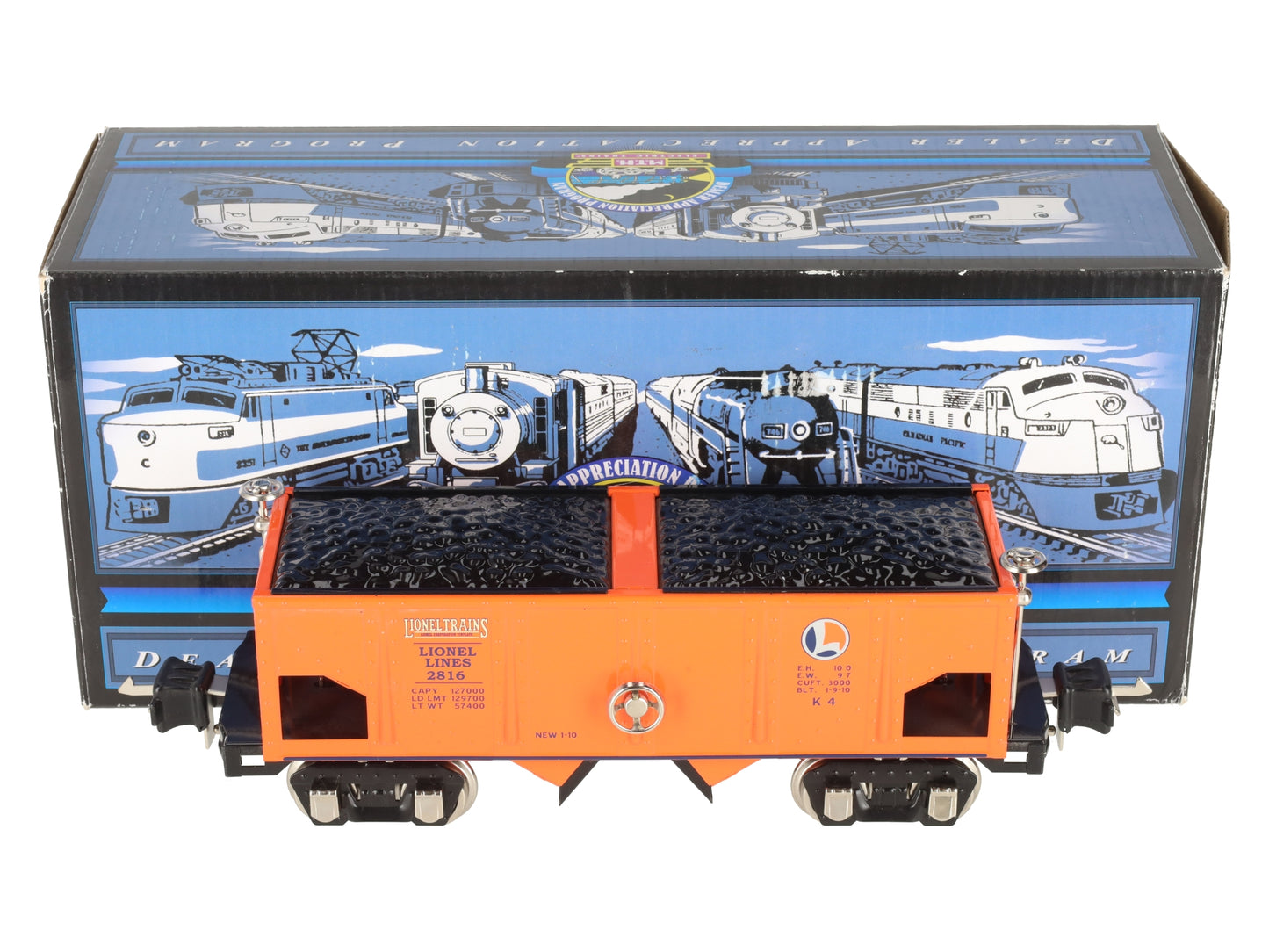 Lionel 11-70044 O Gauge Lionel Lines Orange Tinplate Hopper Car #2816