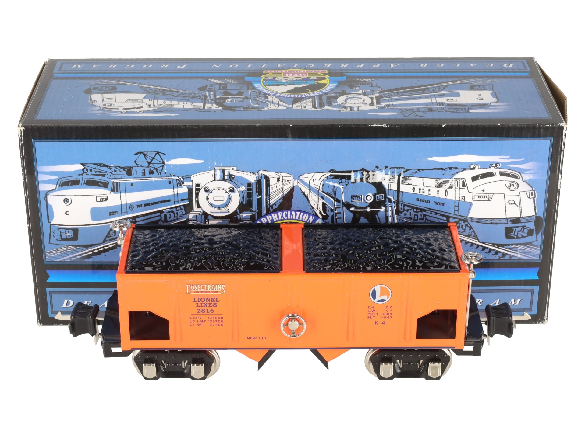 Lionel 11-70044 O Gauge Lionel Lines Orange Tinplate Hopper Car #2816
