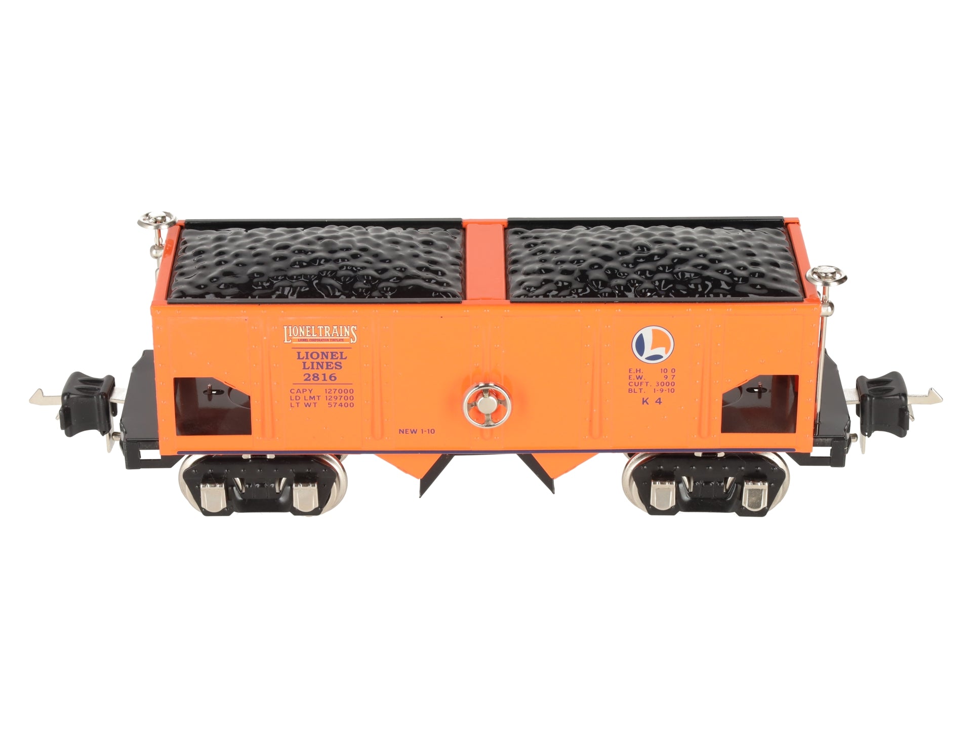 Lionel 11-70044 O Gauge Lionel Lines Orange Tinplate Hopper Car #2816