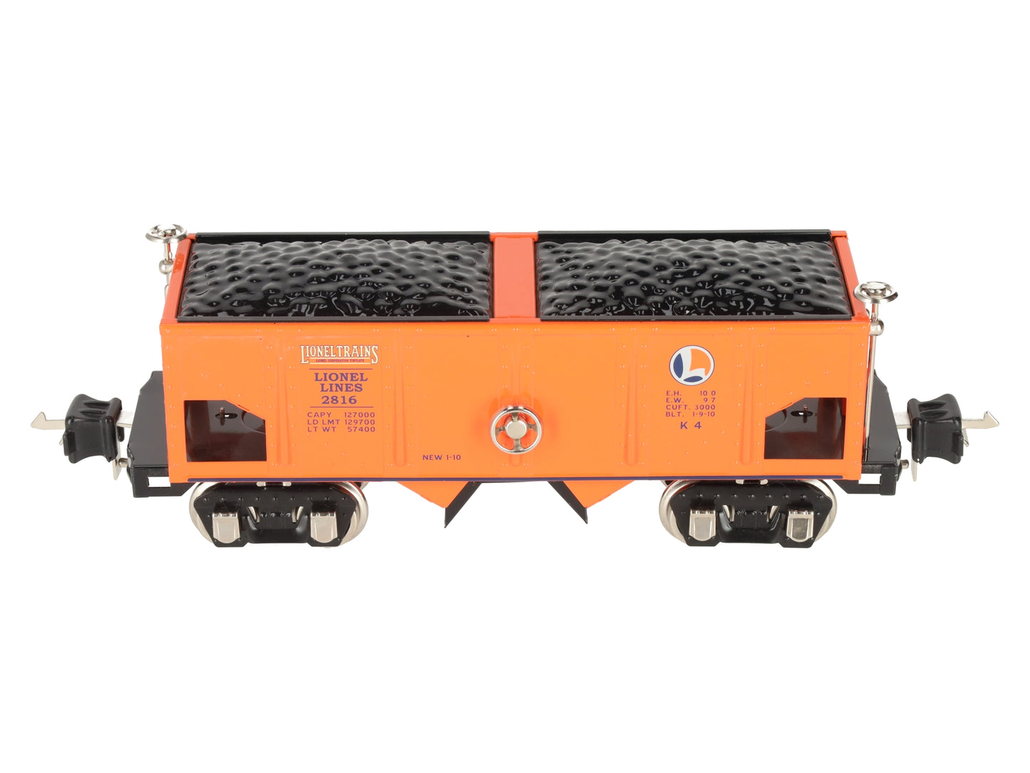 Lionel 11-70044 O Gauge Lionel Lines Orange Tinplate Hopper Car #2816 LN/Box
