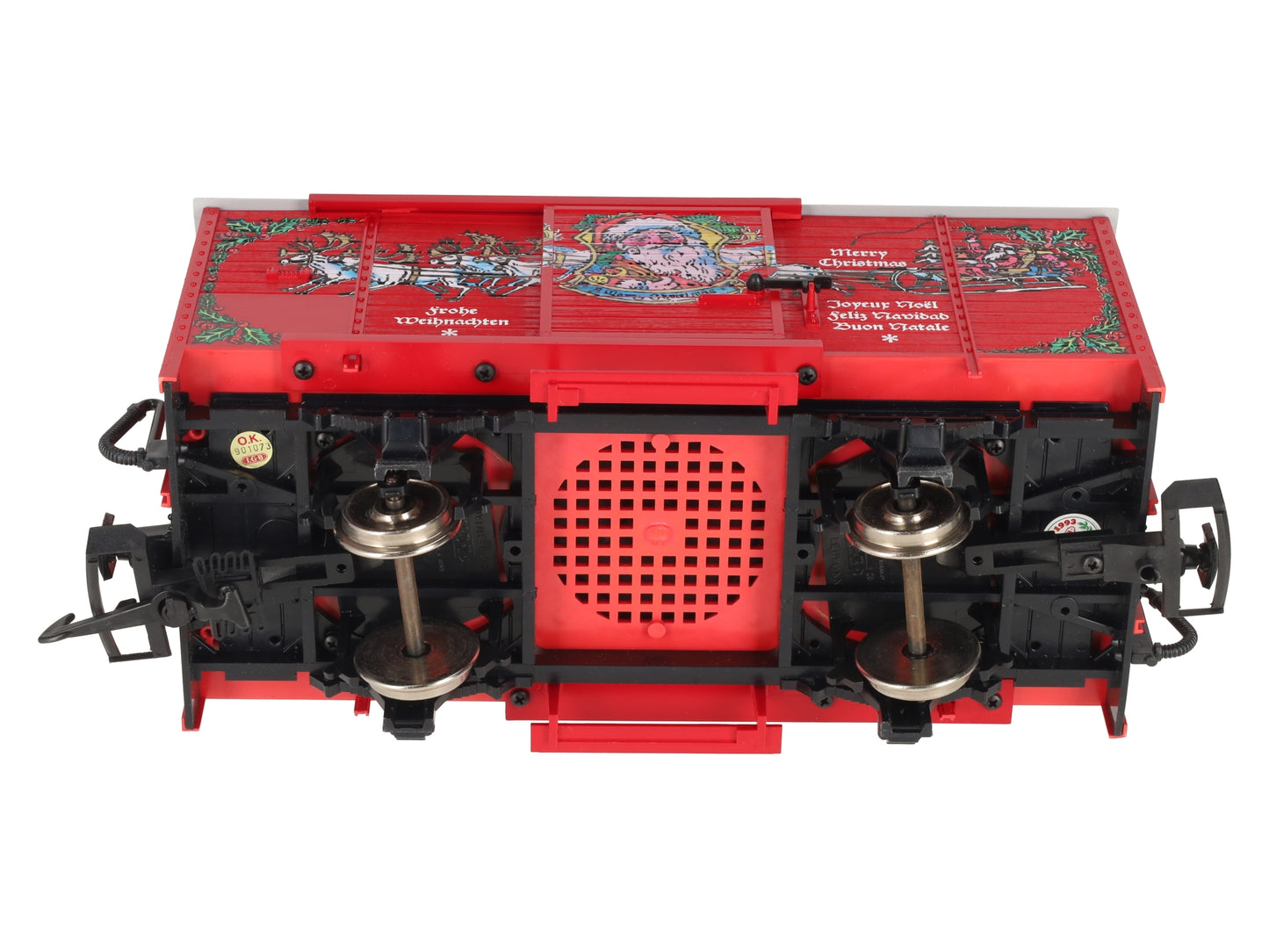 LGB 43352 G Scale Merry Christmas Sound Boxcar w/Metal Wheels LN/Box