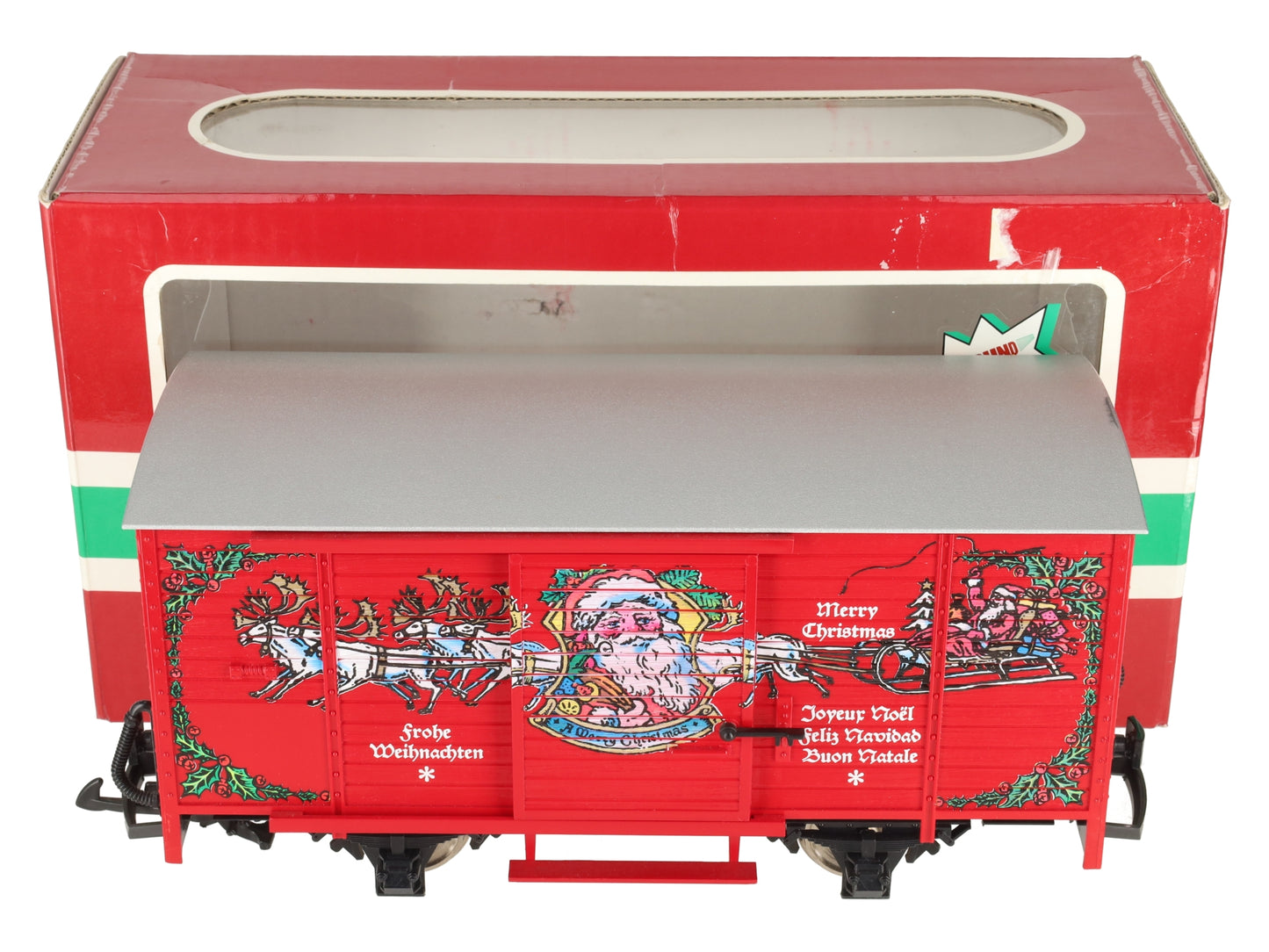 LGB 43352 G Scale Merry Christmas Sound Boxcar w/Metal Wheels LN/Box