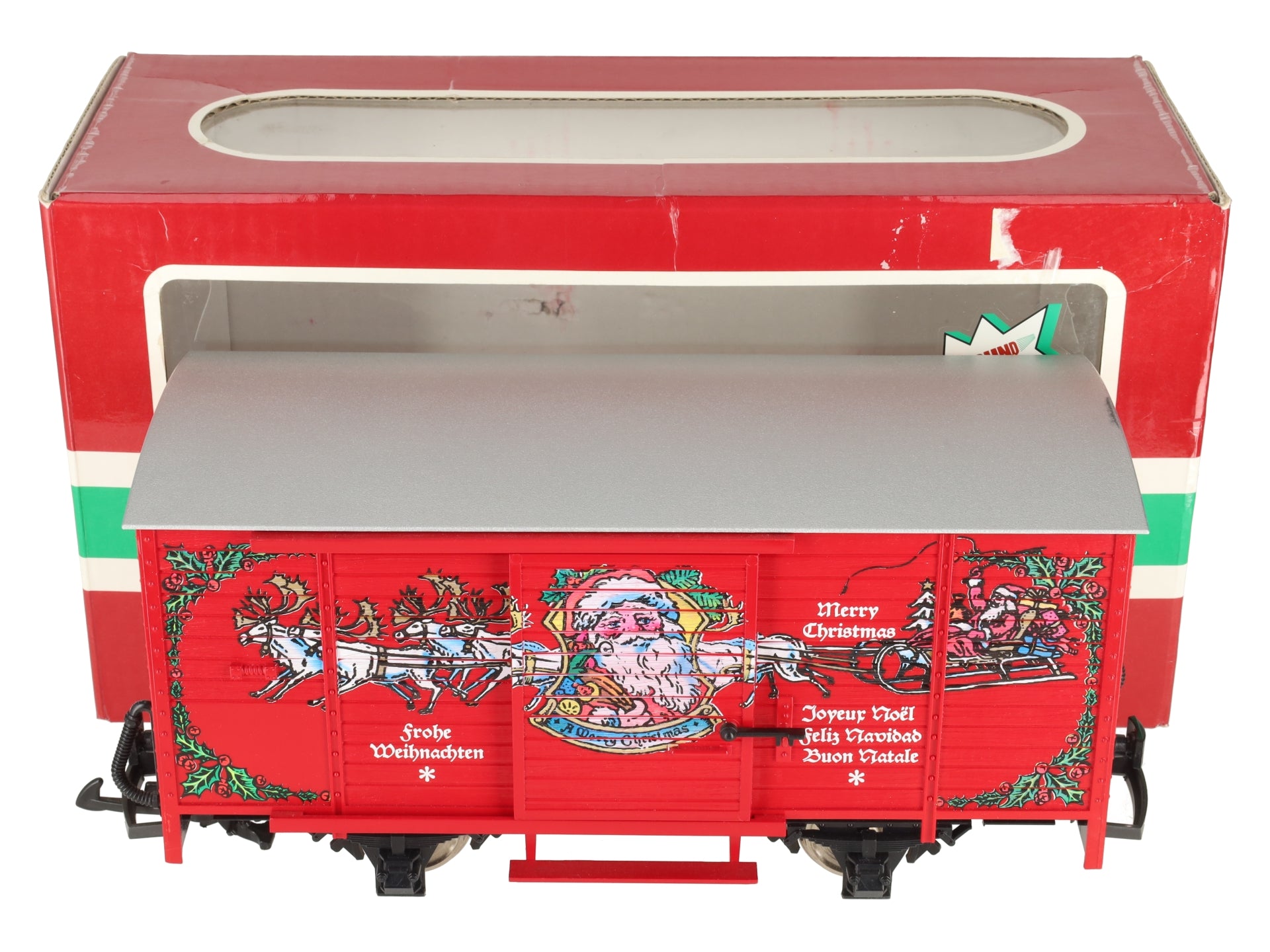 LGB 43352 G Scale Merry Christmas Sound Boxcar w/Metal Wheels LN/Box