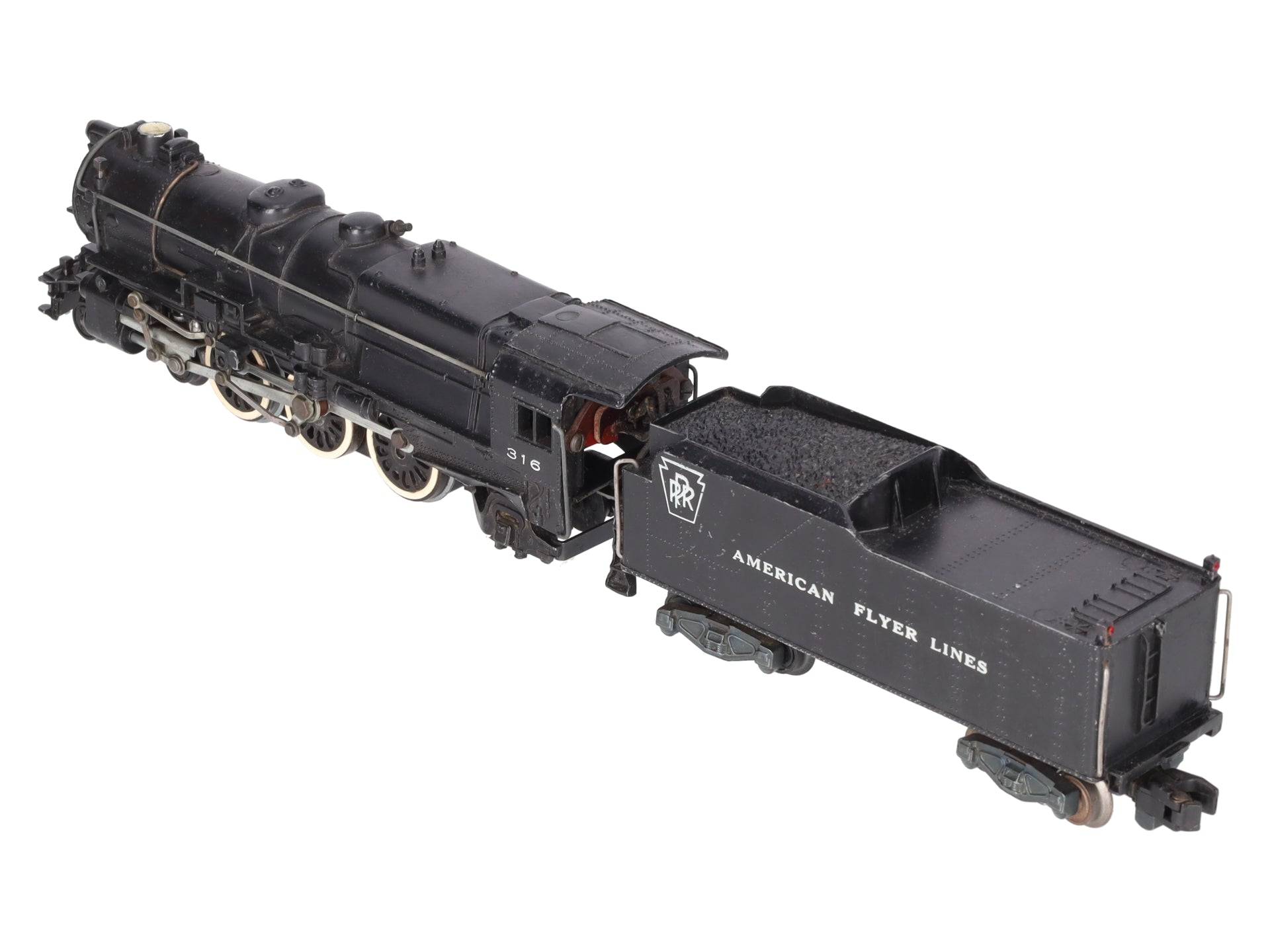 American Flyer 316 Vintage S AFL/PRR 4-6-2 K5 Steam Locomotive & Tender VG