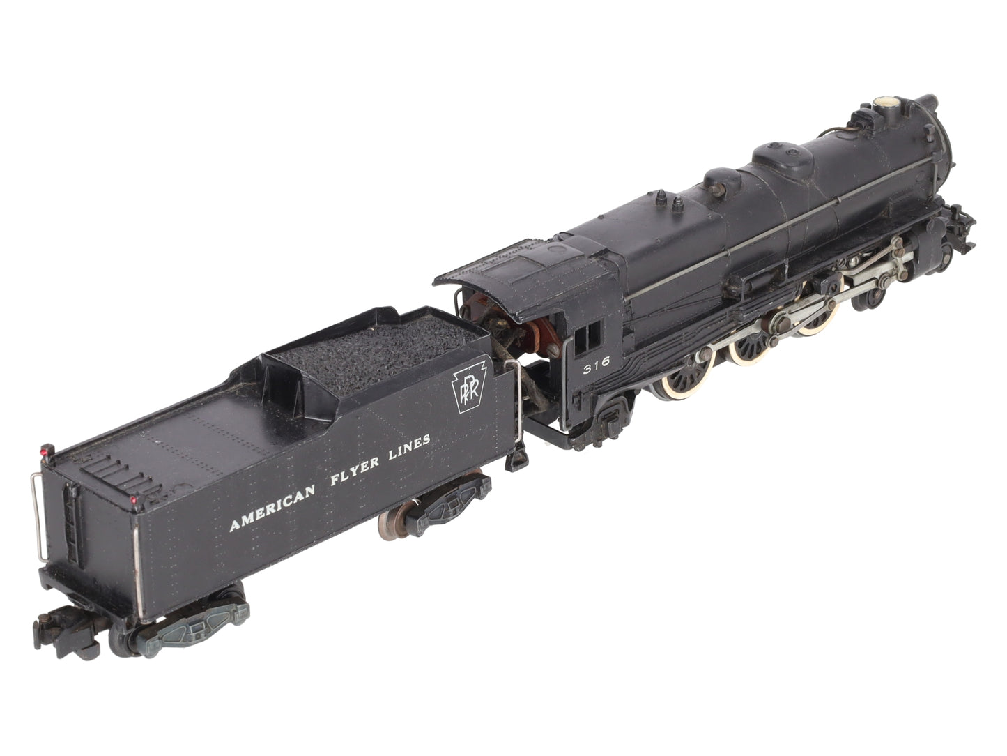 American Flyer 316 Vintage S AFL/PRR 4-6-2 K5 Steam Locomotive & Tender VG