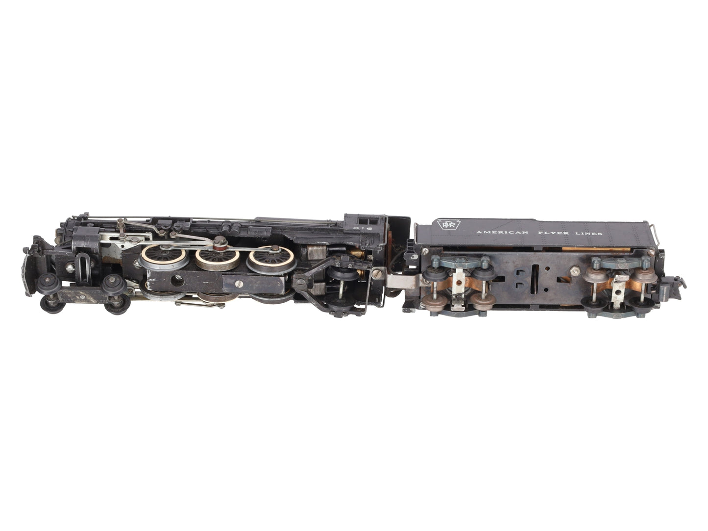 American Flyer 316 Vintage S AFL/PRR 4-6-2 K5 Steam Locomotive & Tender VG