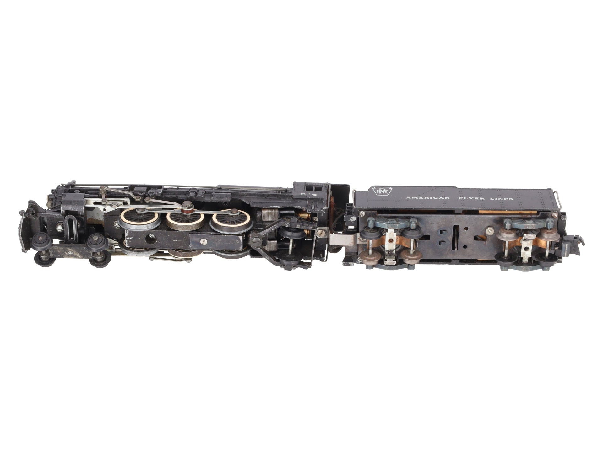 American Flyer 316 Vintage S AFL/PRR 4-6-2 K5 Steam Locomotive & Tender VG