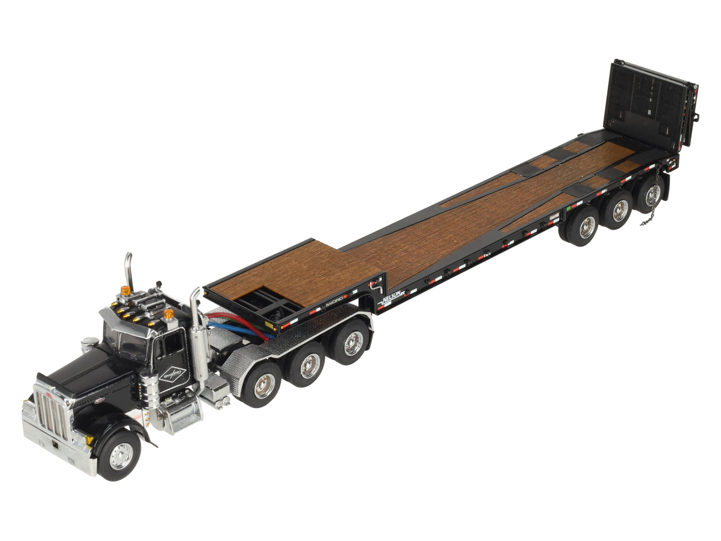 Sword Models SW2027-SWO 1:50 Sword Peterbilt 379 Tractor w/Nelson Ramp Trailer LN/Box