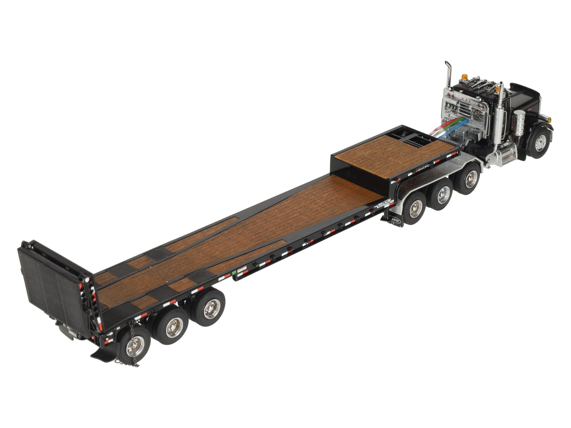Sword Models SW2027-SWO 1:50 Sword Peterbilt 379 Tractor w/Nelson Ramp Trailer LN/Box